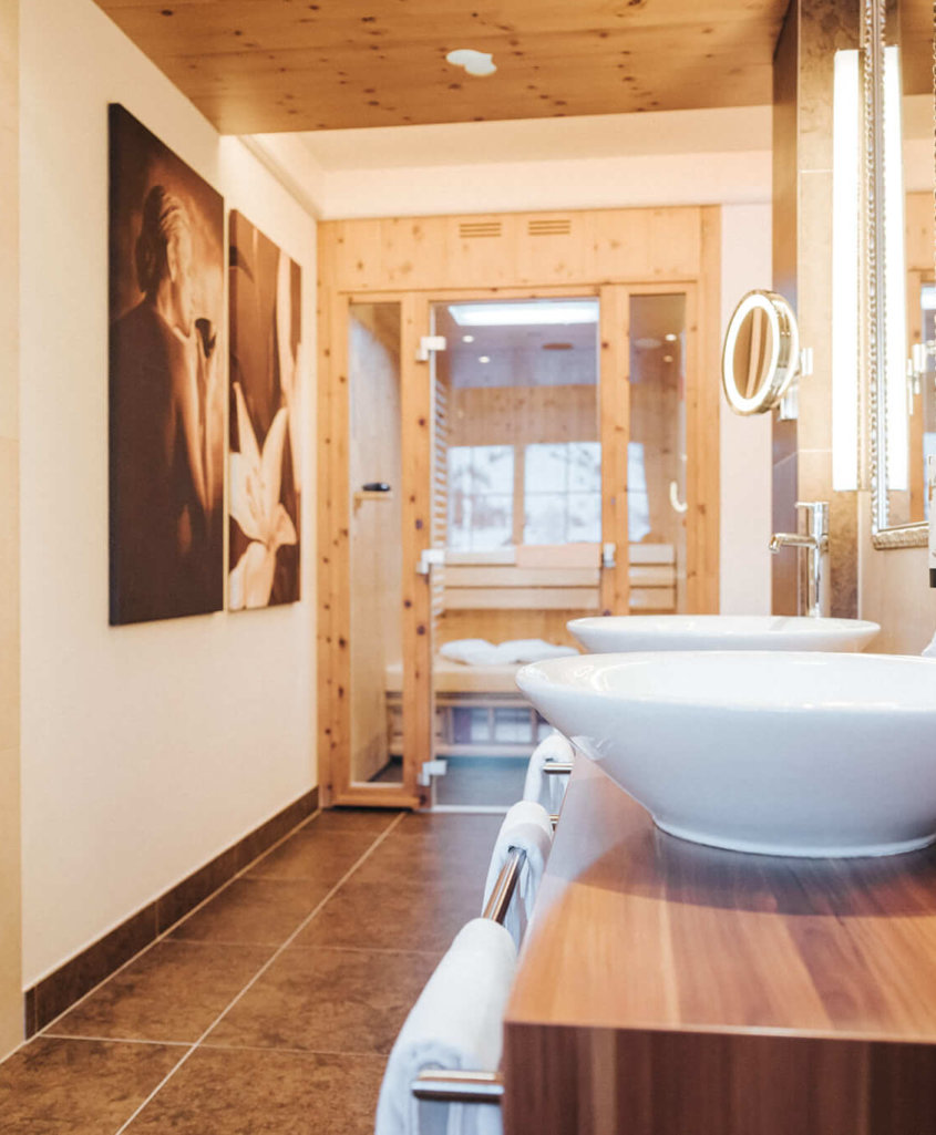 Sauna im Zimmer Hotel Schneider