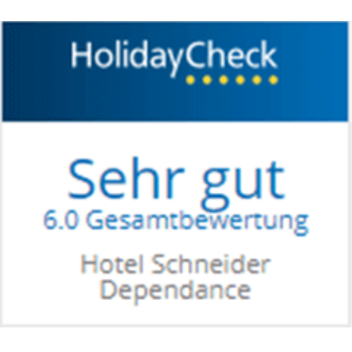 Recommended on HolidayCheck 2017 – Dependance Schneider