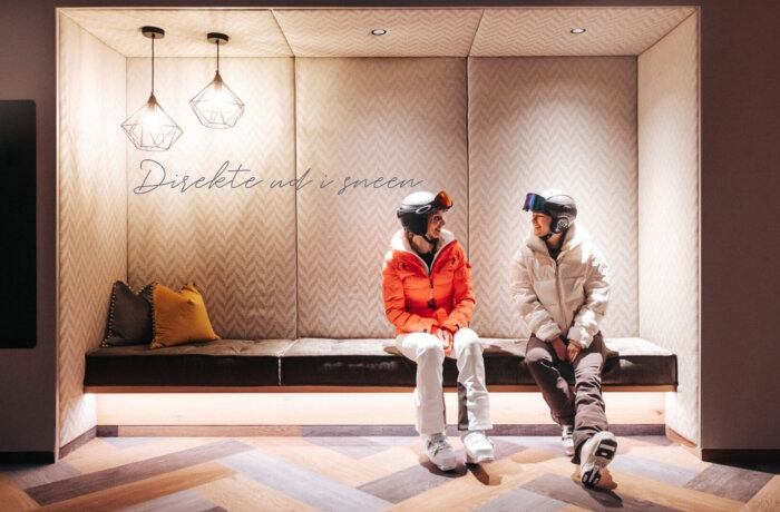 Hotellets eget skidepot med direkte adgang via elevator til pisterne i det snesikre Obertauern